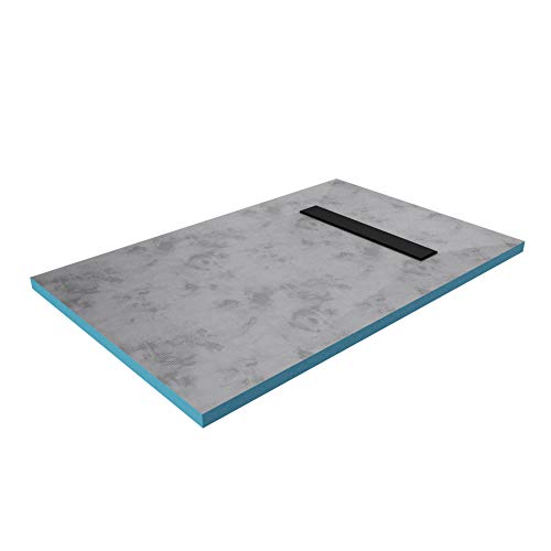 MARWELL Duschelement 80 x120 x 4 cm direkt befliesbar mit integrierter Ablaufrinne in schwarz und waagerechtem Ablauf - bodeneben und barrierefrei einbaubar - integriertes Gefälle MARWELL Duschelement 80 x120 x 4 cm direkt befliesbar mit integrierter Ablaufrinne in schwarz und waagerechtem Ablauf - bodeneben und barrierefrei einbaubar - integriertes Gefälle von MARWELL
