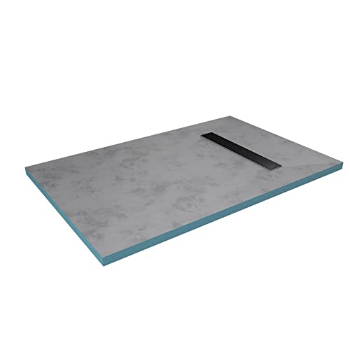 MARWELL Duschelement 90 x140 x 4 cm direkt befliesbar mit integrierter Ablaufrinne in schwarz und waagerechtem Ablauf - bodeneben und barrierefrei einbaubar - integriertes Gefälle MARWELL Duschelement 90 x140 x 4 cm direkt befliesbar mit integrierter Ablaufrinne in schwarz und waagerechtem Ablauf - bodeneben und barrierefrei einbaubar - integriertes Gefälle von MARWELL