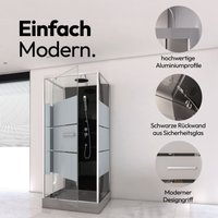 Dusche Komplett Marwell Komplettdusche Fertigdusche Dusy 80 x 80 x 225 cm - komplett Set inkl. Duschwanne und Armatur - Runddusche mit Fronteinstieg von MARWELL