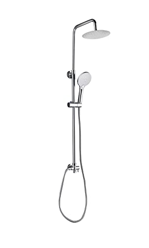 MARWELL Duschsystem Bayala Round Duschsäule mit Regendusche Ø 20 cm Duschgarnitur Dusch-Set mit verstellbarer Haltestange Handbrause mit 3 Strahlarten MARWELL Duschsystem Bayala Round Duschsäule mit Regendusche Ø 20 cm Duschgarnitur Dusch-Set mit verstellbarer Haltestange Handbrause mit 3 Strahlarten von MARWELL