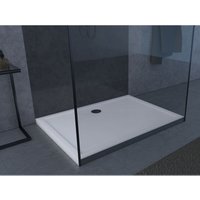 Marwell rechteckig 140 x 80 cm - hochwertige MARWELLaus Sanitär-Acryl, passend für Duschabtrennungen mit einer Grundfläche von 140 x 80 cm, FAC377, von AURLANE