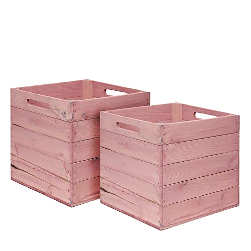 MARWOOD 2x Kallax Box Kalaxregal Boxen Aufbewahrungsbox Kallax Einsatz aus Holz I Kiste Box für Kallax Regal I Kallax Einsätze I Obstkiste| Holzkasten| BANKOK von MARWOOD PREMIUM QUALITY