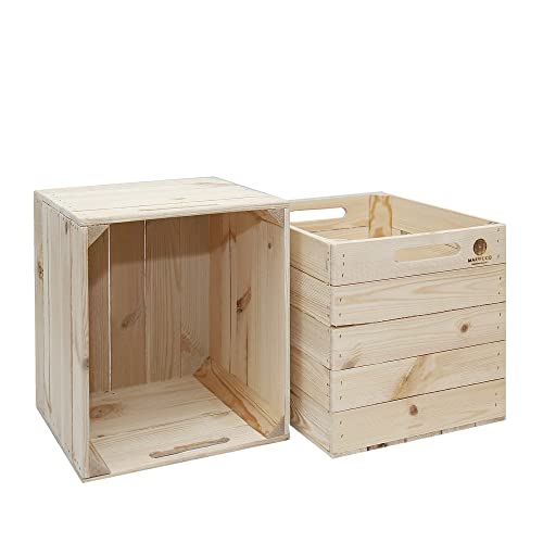 MARWOOD PREMIUM QUALITY 2x Kallax Box Kalaxregal Boxen Aufbewahrungsbox Kallax Einsatz aus Holz I Kiste Box für Kallax Regal I Kallax Einsätze I Obstkiste| Holzkasten| ESSEN MARWOOD PREMIUM QUALITY 2x Kallax Box Kalaxregal Boxen Aufbewahrungsbox Kallax Einsatz aus Holz I Kiste Box für Kallax Regal I Kallax Einsätze I Obstkiste| Holzkasten| ESSEN von MARWOOD PREMIUM QUALITY