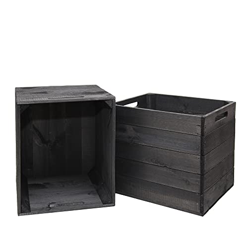 MARWOOD 2x Kallax Box Kalaxregal Boxen Aufbewahrungsbox Kallax Einsatz aus Holz I Kiste Box für Kallax Regal I Kallax Einsätze I Obstkiste| Holzkasten| SEUL von MARWOOD PREMIUM QUALITY