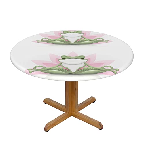 MARXAN Niedliche, lustige Tischdecke mit Froschmotiv, elastischer Rand, für Küche, Esszimmer, Terrasse, Partys (für 101,6–127 cm Tisch) von MARXAN