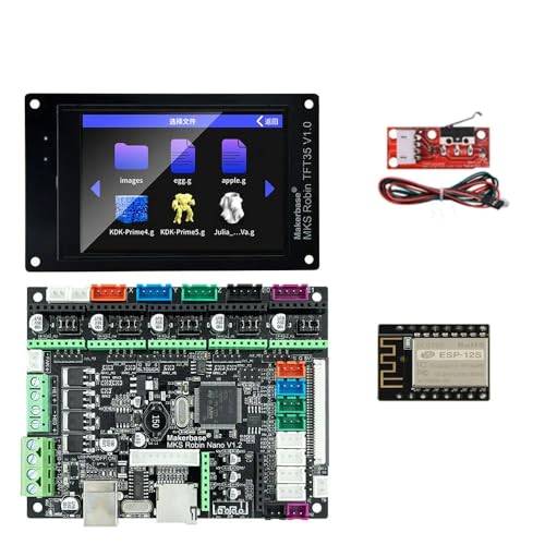 MARYS ELLEAY MAKERBASE Motherboard MKS Robin Nano V3 Steuerplatine 3D-Drucker 32-Bit-Controller-Kit TS35 Touchscreen-Display Robin Nano V1.2 (Robin nano V1-kit4) von MARYS ELLEAY