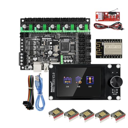 MARYS ELLEAY MAKERBASE Motherboard MKS Robin Nano V3 Steuerplatine 3D-Drucker 32-Bit-Controller-Kit TS35 Touchscreen-Display Robin Nano V1.2 (Robin nano V3-kit5) von MARYS ELLEAY
