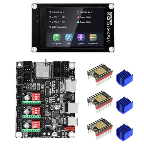 MKS DLC32 v2 32bits GRBL Offline Wifi Controller TS35-R LCD Display CNC3018 MAX PRO Aufrüstsätze für CNC Lasergraviermaschine (Package*4) von MARYS ELLEAY