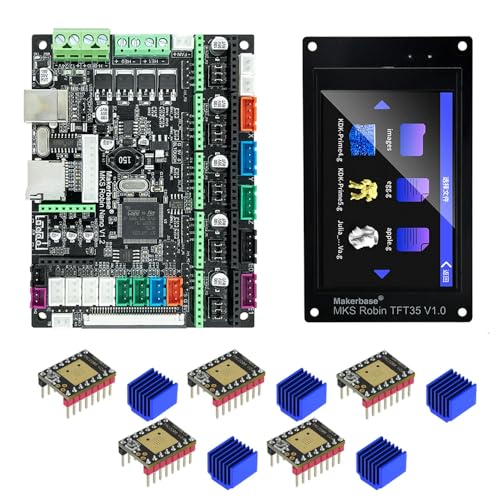 Twoeagles Makerbase 3D-Drucker-Steuerplatine MKS Robin Nano V1.2 32-Bit-Motherboard MKS Robin TFT35-Bildschirm TMC2209-Treiberunterstützung Marlin2.0 (Package 5) von MARYS ELLEAY