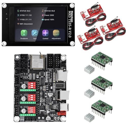 Twosheep Makerbase MKS DLC32 V2.1 32bits Motherboard Offline Controller WIFI TFT Touch Screen TS24/TS35-R For Laser Engraving Machine (Standard-6) von MARYS ELLEAY