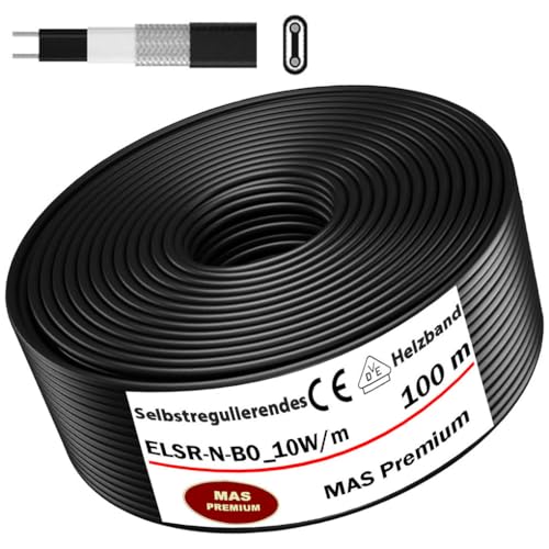 Heizkabel Selbstregulierendes Heizband ELTHERM ELSR-N-BO 10W/M AT 5–100m Rohrheizung Begleitheizung Wasserleitung Dachrinnenheizung Frostschutzkabel 10°- 80°C (100m) von MAS Premium