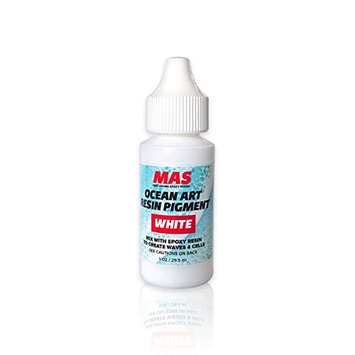 MAS Epoxidharz Ocean Art White Pigment, 1 Unze, Epoxidharzfarbe für Ozeanwellen und Wassereffekte von MAS