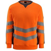 MASCOT® unisex Warnschutz-Langarmshirt Wigton  orange, schwarzblau Größe 4XL von MASCOT®