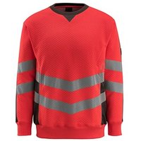 MASCOT® unisex Warnschutz-Langarmshirt Wigton  rot, dunkelanthrazit Größe M von MASCOT®