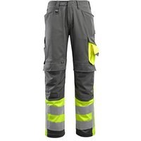 MASCOT® unisex Warnschutzhose Leeds dunkelanthrazit, gelb Größe 110 von MASCOT®