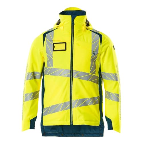 Mascot 19035-449-1744 Accelerate Safe Atmungsaktiv Wind und Wasserdicht Climascot-Futter Zweifarbig Winterjacke, Hi-Vis Gelb/Dunkelpetroleum, XL Größe von MASCOT
