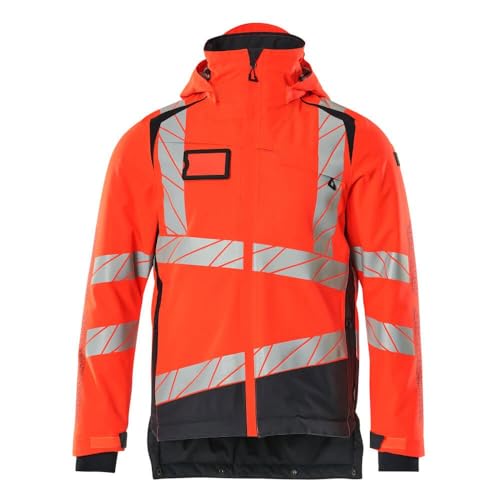 Mascot 19335-231-22210 Accelerate Safe Climascot-Futter Zweifarbig Atmungsaktiv Wind und Wasserdicht Winterjacke, Hi-Vis Rot/Schwarzblau, 4XL Größe von MASCOT