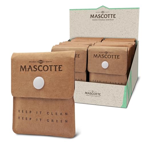 Mascotte® Paper Pocket Ashtray 24 Stück | Aschenbecher für Unterwegs | geruchsdichter und hitzebeständiger Taschenaschenbecher | Taschenascher to Go von MASCOTTE