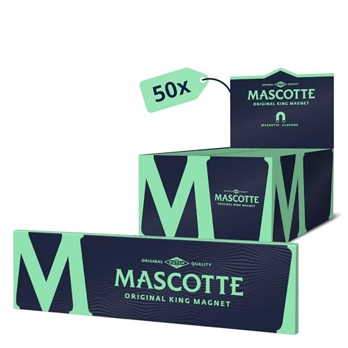 Mascotte® Original King Magnet 34 x 50 Heftchen | Long Papers Zigarettenpapier | Gleichmäßig brennende Drehpapier mit Magnetverschluss | 1700 Blättchen von MASCOTTE