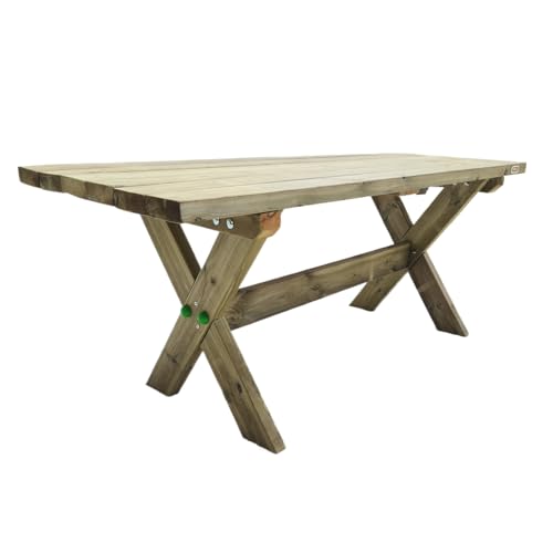 MASGAMES XERTA Holztisch für den Außenbereich | autoklaviertes Holz Stufe IV | 180 cm lang | von MASGAMES