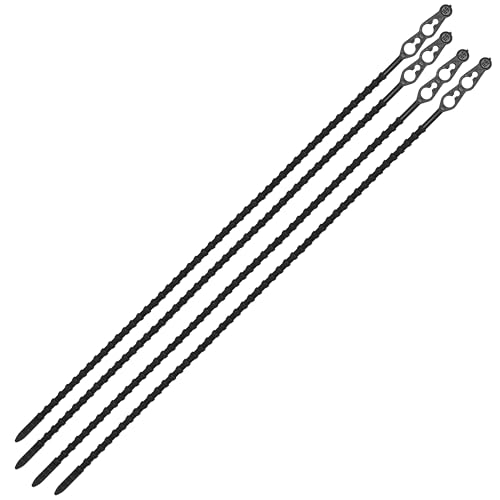 100er Pack Wiederverwendbare schwarze Kabelbinder - 180mm Blitzbinder Rasterschlaufen, Robust & Vielseitig von MASHPAPER