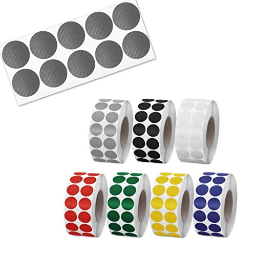 MASHPAPER Gewebeklebepunkte Klebepunkte aus Gewebeband | 30 mm rund | Farbe frei wählbar | silber grau 500 Stück von MASHPAPER