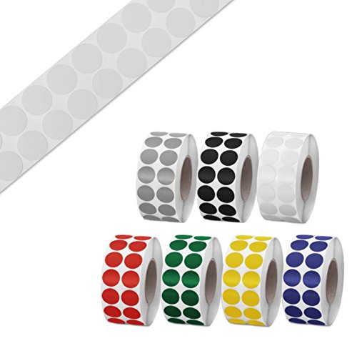MASHPAPER Gewebeklebepunkte Klebepunkte aus Gewebeband | 30 mm rund | Farbe frei wählbar | weiß 500 Stück von MASHPAPER