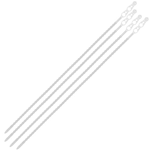 MASHPAPER 100er Pack Wiederverwendbare Transparente Kabelbinder - 500mm Blitzbinder Rasterschlaufen, Robust & Vielseitig von MASHPAPER
