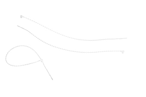 MASHPAPER 100er Pack nicht wiederlösbar Transparente Kabelbinder - 125mm Rasterschlaufen, Robust & Vielseitig von MASHPAPER