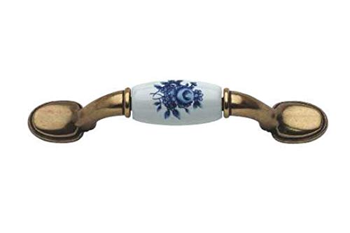 Masidef Blau Porzellan Blume Griff, 74 mm Größe Masidef Blau Porzellan Blume Griff, 74 mm Größe von MOBILA