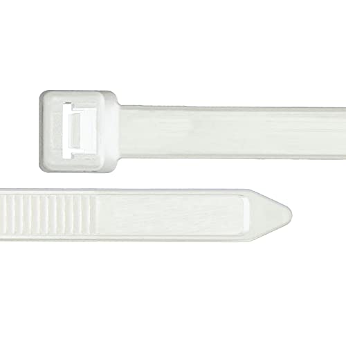 Kabelbinder aus Nylon 6.6, Größe 4.5 x 350 mm, Farbe Neutral-Transparent, 100 Stück von MASIDEF