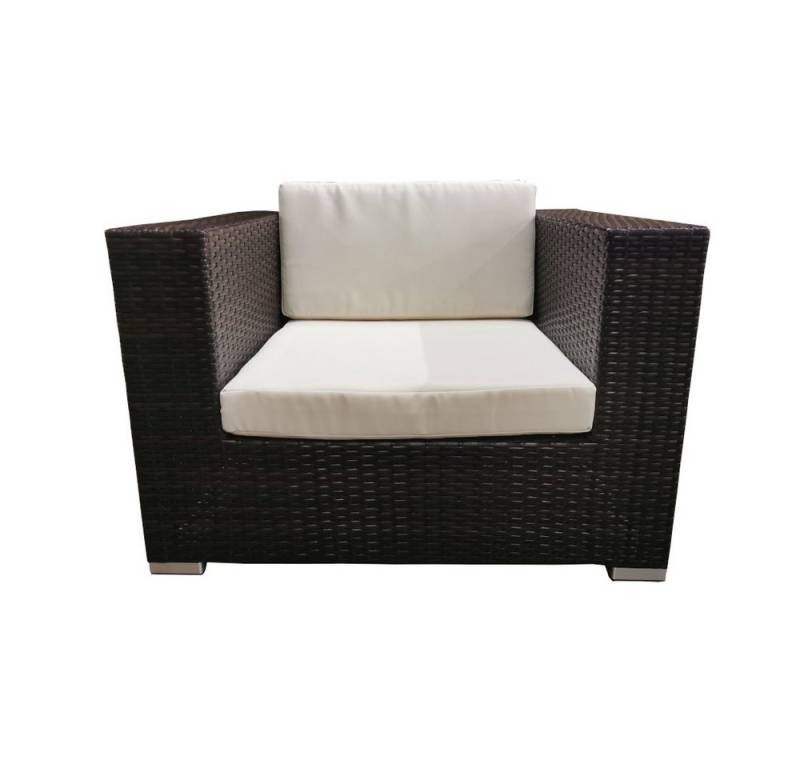 LinJa Gartenlounge-Set Poly Rattan Gartenmöbel G-Sessel, Alu Garnitur Lounge Garten Sitzgruppe Gartenset von LinJa
