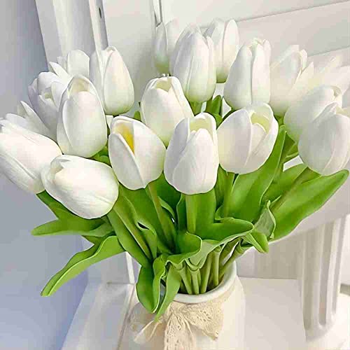 MASINIES 20 Stück künstliche Tulpenstrauß künstliche Tulpensträuße fühlen sich echt an Tulpen künstliche Blumen DIY Blumenarrangements für Hochzeit Party Home Decor (#2) von MASINIES