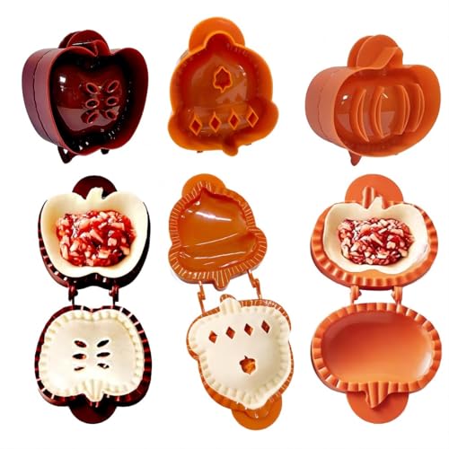 MASINIES 3 Pack Pie Moulds Christmas Cookie Moulds Hand Pie Maker Dough Press Baking Moulds Apple Pie Moulds Cake Moulds for Hollowen Thanksgiving (#1) von MASINIES