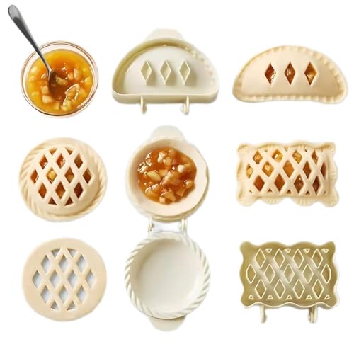 MASINIES 3 Pack Pie Moulds Christmas Cookie Moulds Hand Pie Maker Dough Press Baking Moulds Apple Pie Moulds Cake Moulds for Hollowen Thanksgiving (#3) von MASINIES