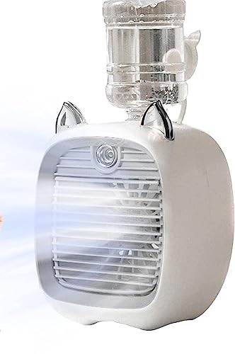 MASINIES Mini Tragbarer Ventilator, Luftkühler Geschwindigkeit Kühler Ventilator Einstellbare Klimaanlage USB Nebelventilatoren, Mobile Kleine Air Con Luftbefeuchter für Home Offices (#1) von MASINIES