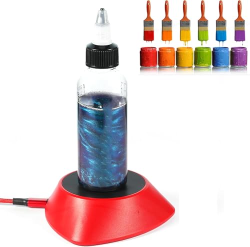 Farbschüttler, Farbschüttelmaschine, Malmischer mit 20 Stück Edelstahl-Magnetrührstab, Geschwindigkeit 10.000 U/min, Gleichmäßiges Mischen, Verwendet für DIY-Modelle, Spielzeug, Nagelspray-Färbung von MASKIS