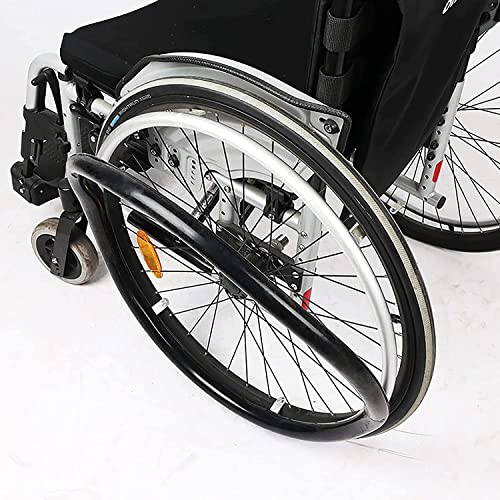 MASKIS rutschfest Rollstuhl-Schiebemanschette Silikon-Schutzhülle, Verschleißfest/Weich, 24 Zoll Rollstuhl-Schiebemanschette / 2 Stück Hinterrad-Schubring-Schutzabdeckung, Verbessert den Halt von MASKIS