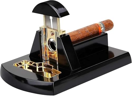 Tisch Zigarrenschneider, Scharfe Tisch Zigarrenschere mit Schublade, Tisch Guillotine Zigarrenschneider, Dickere Guillotine Aus Edelstahl, Glatte, Exquisite Desktop Zigarrenschere mit Geschenkbox von MASKIS