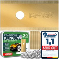 Masko - Ersatzmesser Klingen für Mähroboter Rasenmäher Messer universal inkl. innovativen Schrauben langlebig Titan-Beschichtung / für Worx, 30 Stück von MASKO