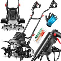 Masko - elektrische Motorhacke 1500 Watt 40cm Arbeitsbreite 20cm Arbeitstiefe Bodenhacke Ackerfräse Kultivator Gartenfräse Elektro Hacke Schwarz von MASKO