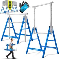 Teleskop-Arbeitsbock Untergestell Klappbock max. Belastbarkeit 200 kg Unterstellbock höhenverstellbar Min. / max. Arbeitshöhe 800-1300 mm - Masko von MASKO