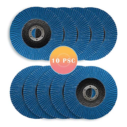 Fächerscheiben MASO 10 Stück Fächerscheiben 115 mm Körnung 40 60 80 120 Fächerschleifmopteller für Winkelschleifer (40mm) von MASO