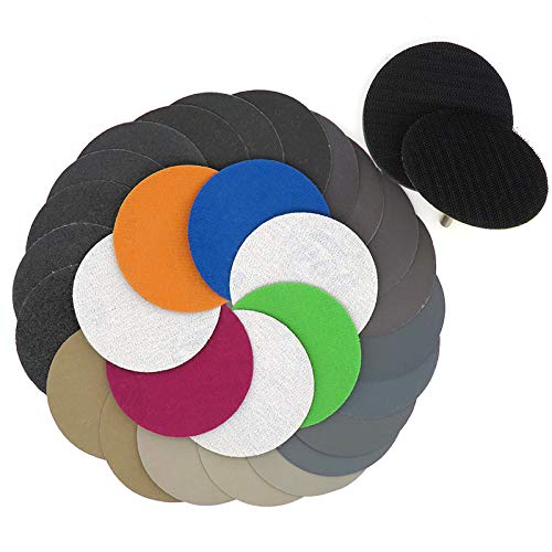 Hook and Loop Discs MASO 240# 3 Inch Polishing Sanding Pads, wet / Dry Hook and Loop Schleifscheiben mit 75mm Backing Pads - Insgesamt 10 Discs Hook and Loop Discs MASO 240# 3 Inch Polishing Sanding Pads, wet / Dry Hook and Loop Schleifscheiben mit 75mm Backing Pads - Insgesamt 10 Discs von MASO