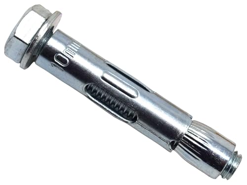 MASONMATE MAMLSAM1055 Sechskant-Hülsenanker, M10 x 55 mm (50), Silber von MASONMATE