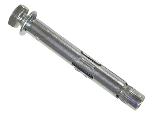 MASONMATE MAMLSAM845 Hex Loose Bolt Sleeve Anchor M8 x 45mm (100) Ankerbolzen, Silber von MASONMATE