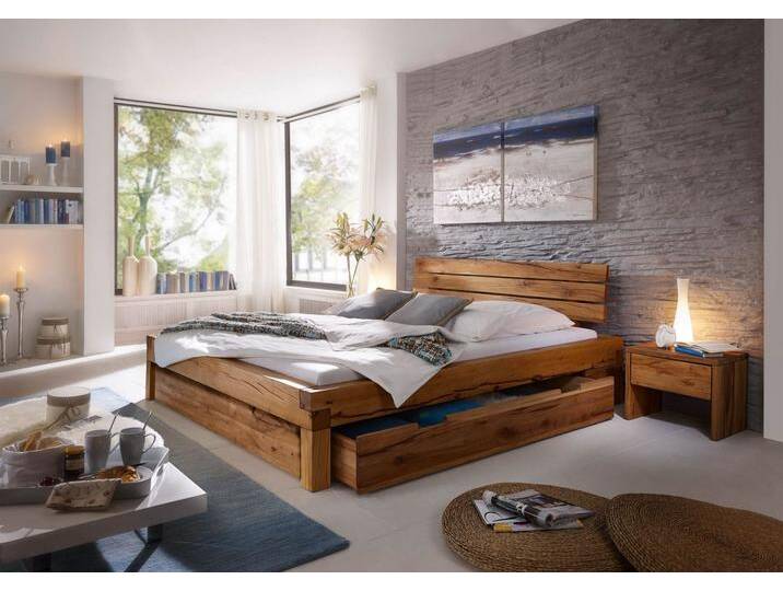 Balkenbett Balkeneiche 160x200 KRAKAU #402 Balkenbett Balkeneiche 160x200 KRAKAU #402 von MASSIVMOEBEL24.DE