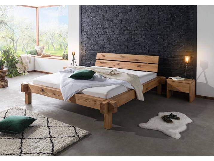 Balkenbett Zerreiche 180x200 natur geölt JANGALI #712 Balkenbett Zerreiche 180x200 natur geölt JANGALI #712 von MASSIVMOEBEL24.DE