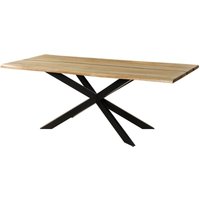 Baumtisch Mango 160x90x76 natur lackiert / Epoxid schwarz, Kreuzgestell 2 anthrazit matt EPOXY Baumtisch Mango 160x90x76 natur lackiert / Epoxid schwarz, Kreuzgestell 2 anthrazit matt EPOXY von MASSIVMOEBEL24.DE