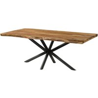 Baumtisch Sheesham 220x100x76 natur sandgestrahlt / Kreuzgestell anthrazit matt FREEFORM 5 Baumtisch Sheesham 220x100x76 natur sandgestrahlt / Kreuzgestell anthrazit matt FREEFORM 5 von MASSIVMOEBEL24.DE